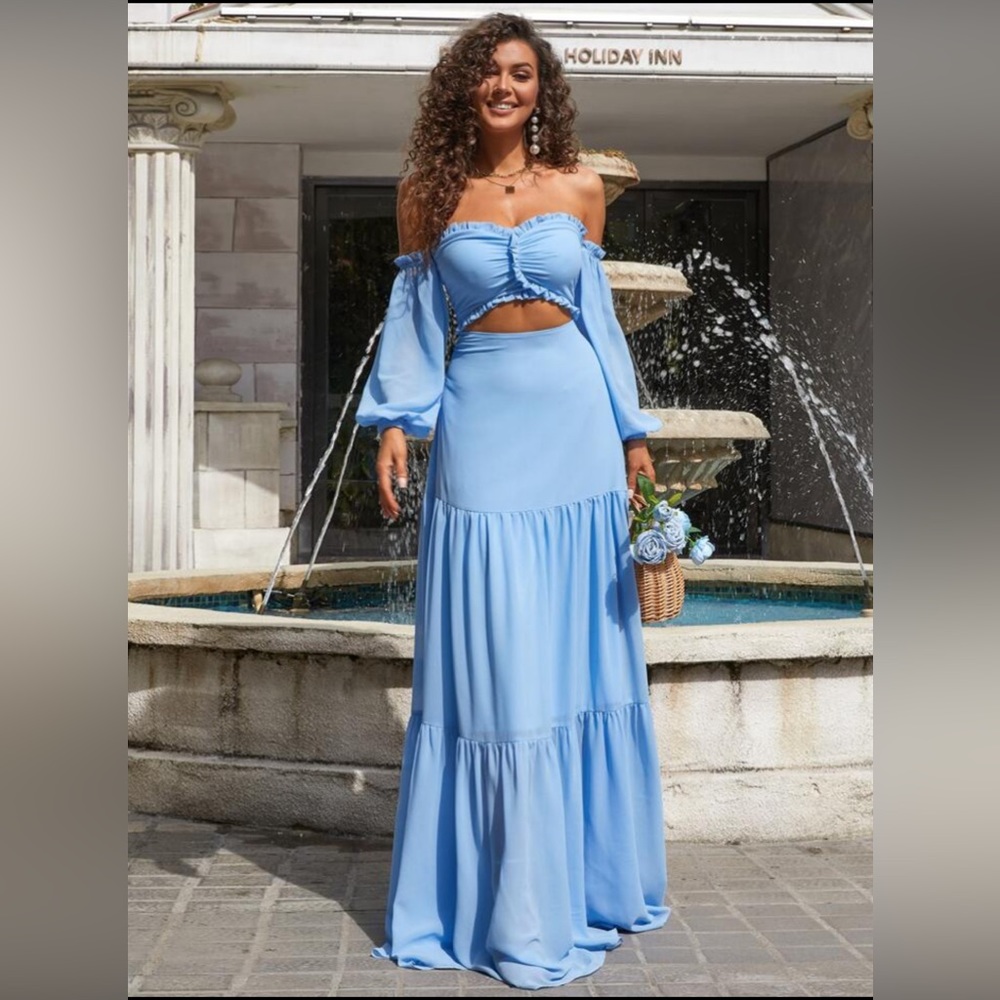 Brand New shein baby blue summer dress